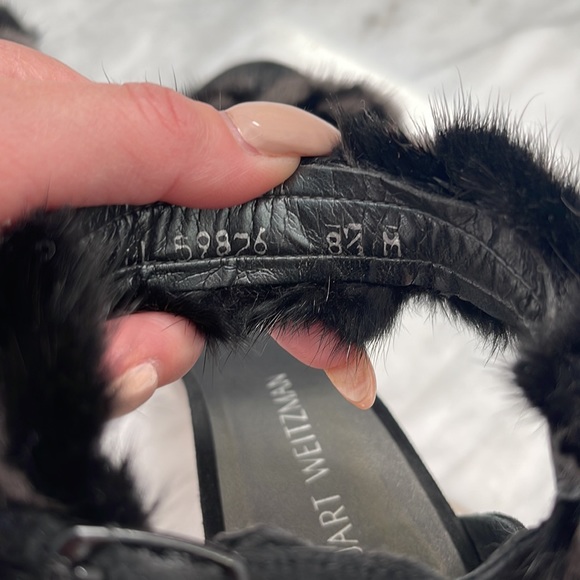 🐰Stuart Weitzman "Bunny Love" Size 8.5 Mink Heels - Picture 5 of 7